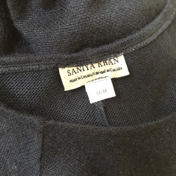 Saniya Khan Dress Black Sleeveless Knit Gold M - Picture 8 of 8